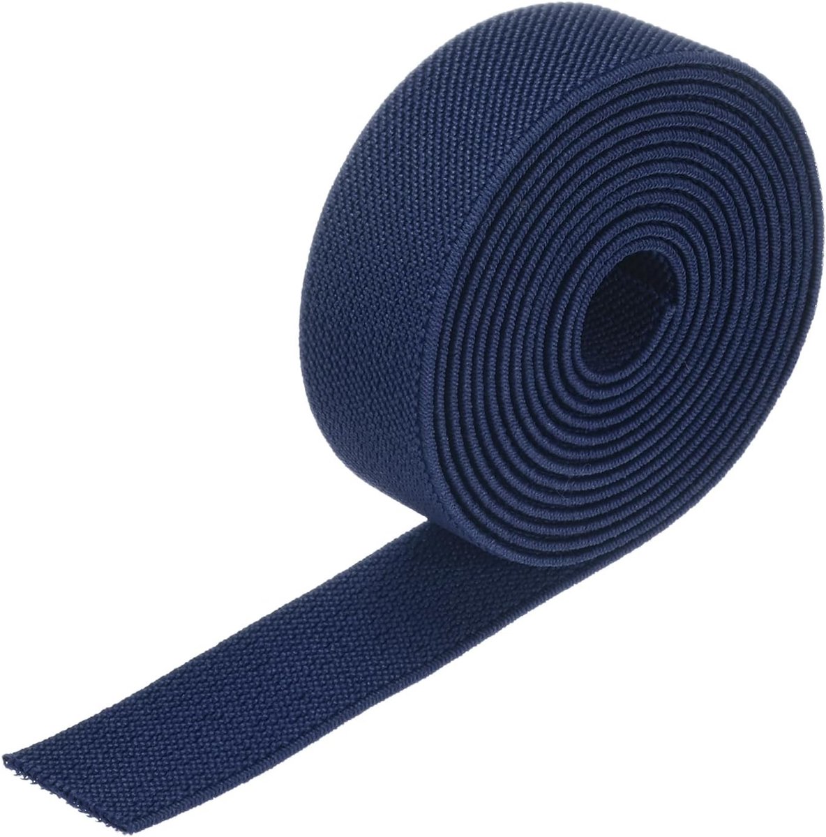 Elastische banden om te naaien, 1 inch 2 meter rol van hoge elasticiteit gebreide elastische spoel, elastisch voor naaien tailleband/pruiken/broeken/ambachten doe-het-zelf elastisch lint