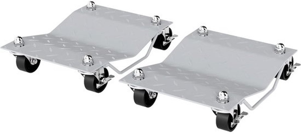 Set van 2 Autotransportkarren 680 kg - Rolwagens met Zwenkwielen en Antislip