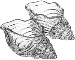 Schelpvormige Glazen Bekers - 2 Stuks - 100 ml - Zeeschelp Design - Cocktailglazen - Dessertglazen - Jello Shot Glazen - Transparant Glas - Voor Cocktails, Desserts, Pudding en IJs