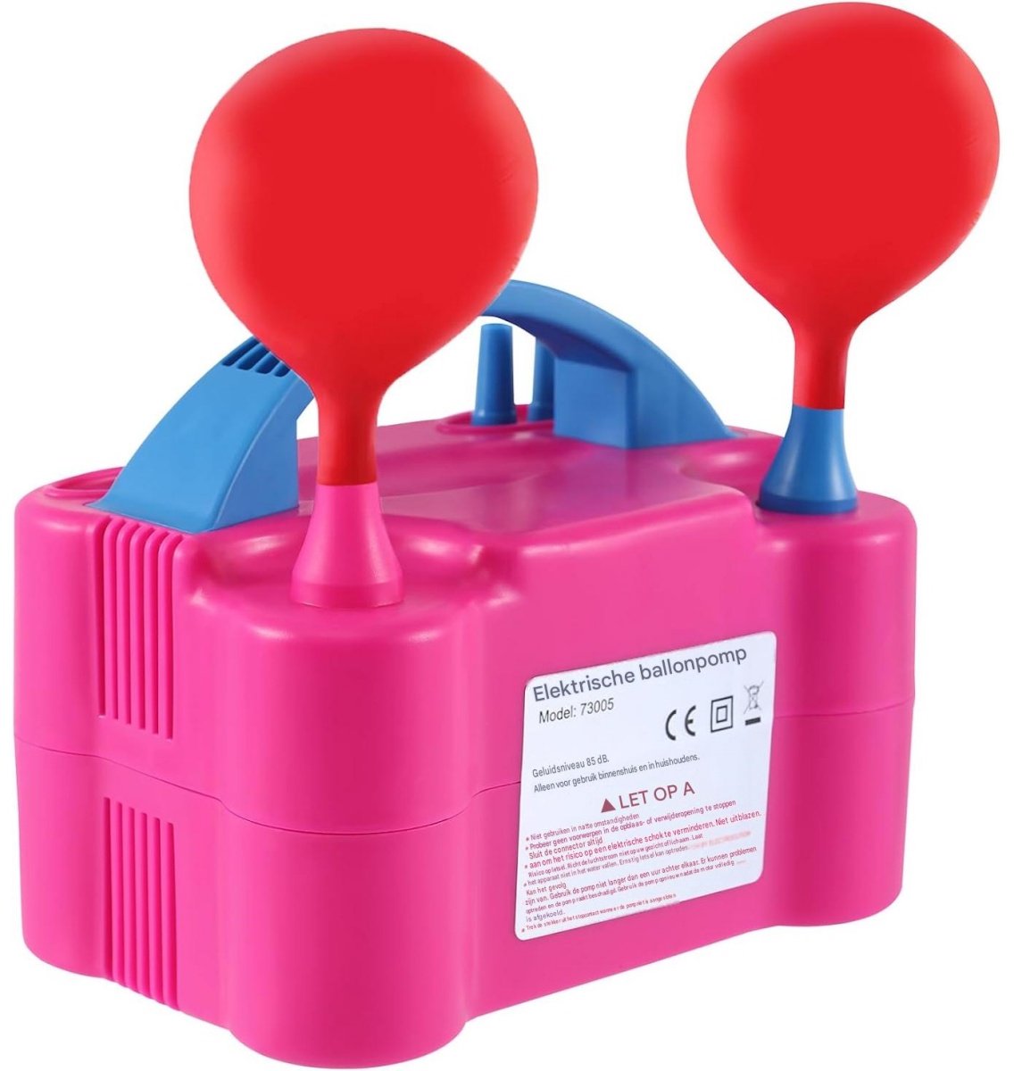 SSTRWGOOD Elektrische ballonpomp - 600W - Twee opzetstukken - Krachtige 600W-motor, ontwerp met twee mondstukken, ingebouwde handgreep, geluidsarme werking - Ideaal geschikt voor verjaardagsfeestjes, bruiloften en feestelijke decoraties - Roze
