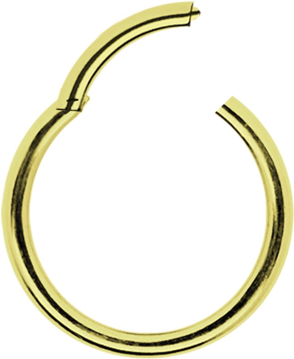 Nature Piercing-Schmuck Piercing sieraden ring smooth segment clicker in 0,8 mm