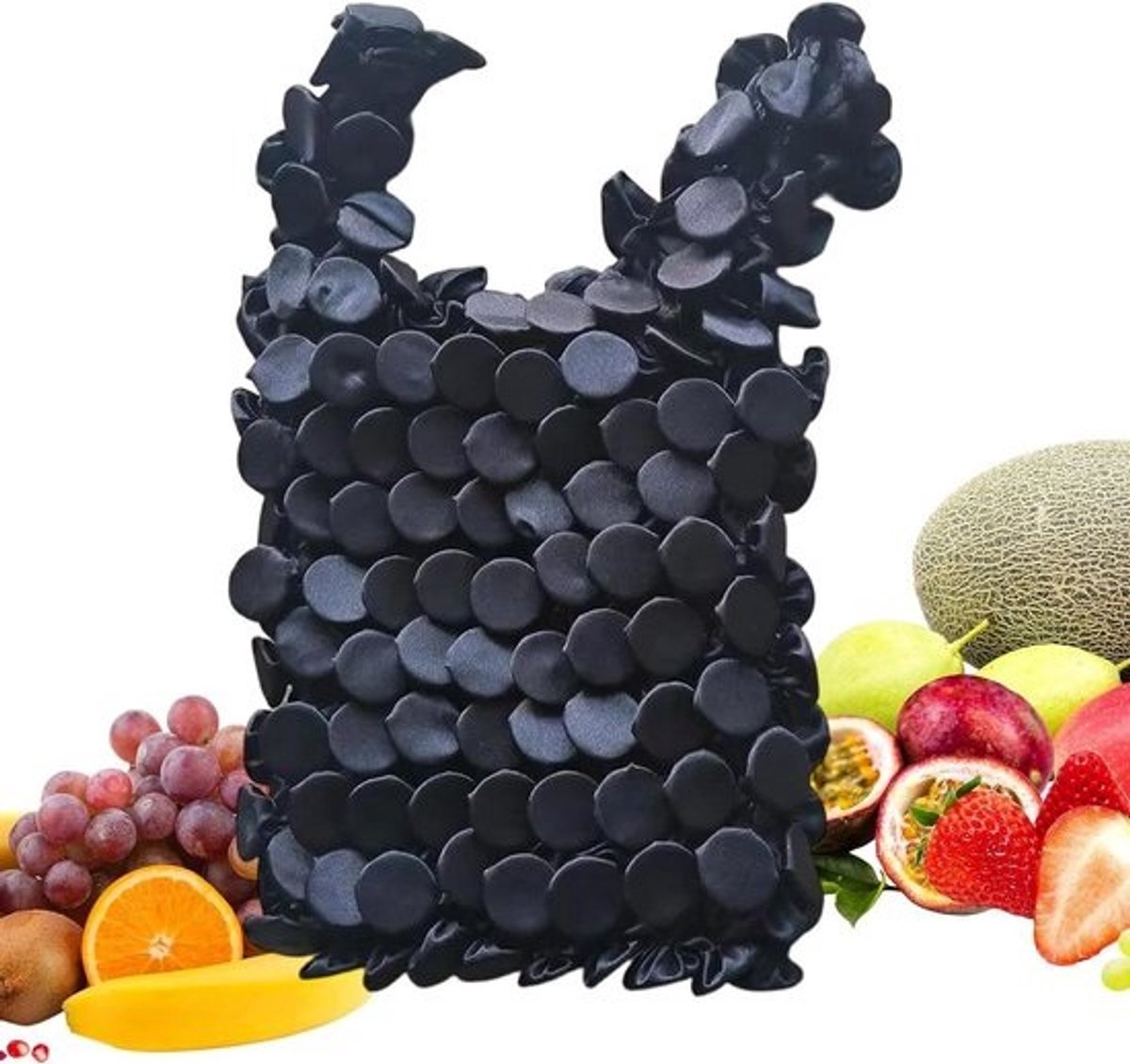 Herbruikbare boodschappentassen - Opvouwbare tas - Dagelijks boodschappen - Wasbaar en compact - 15 x 10 x 2 cm