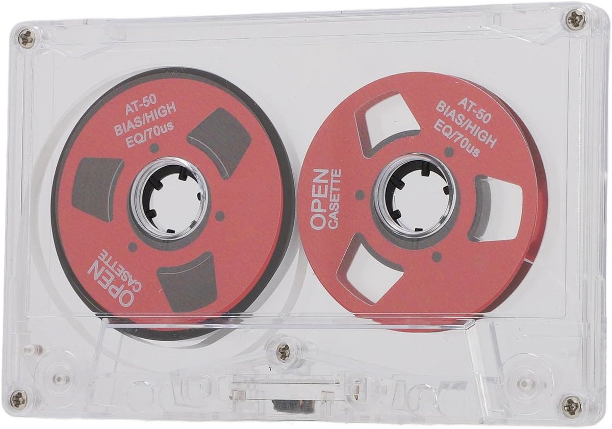 Audio cassette tape - 50 minuten opname - dubbelzijdig met transparante box - ideaal voor muziek opname - ServiceTopper