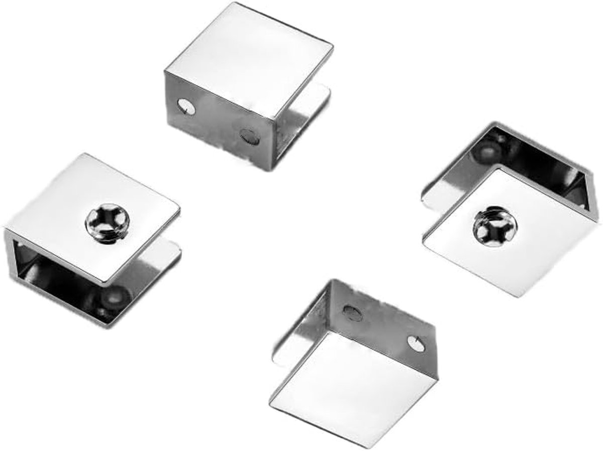 Dailygoods- Plankbeugels 4 Stuks - Zinklegering - Ondersteuning voor Houten/Glazen Planken - Eenvoudige Installatie - Draagkrachtig - Ruimtebesparend