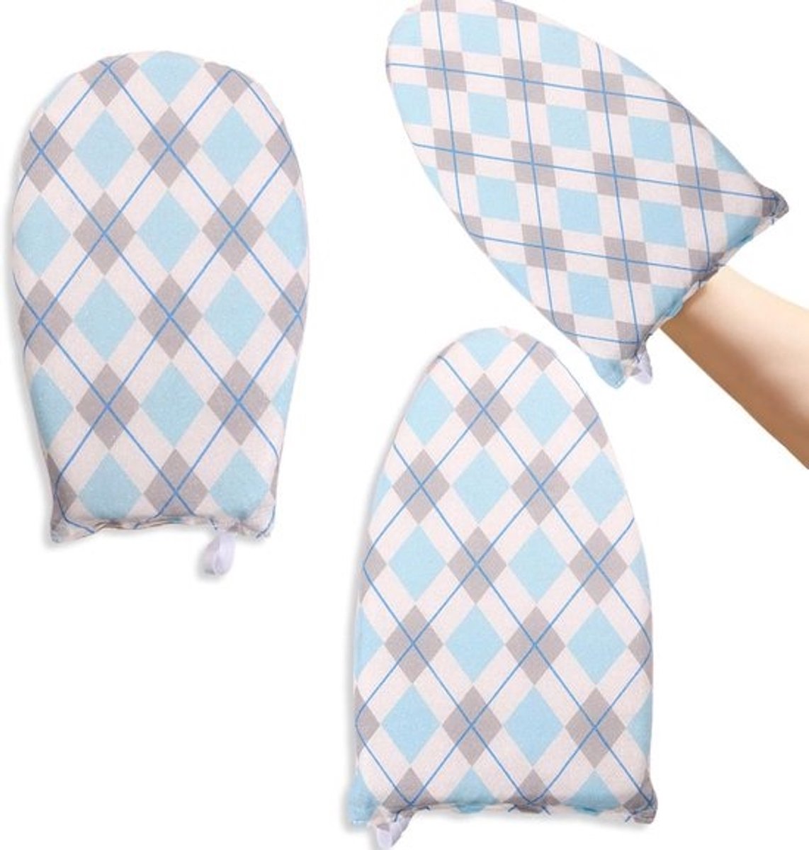 Strijkhandchoenen Stoom - Stoomhandschoen Kleding - Kleding Stomen - Met Vingerlus - 14 x 24 cm - Multicolor