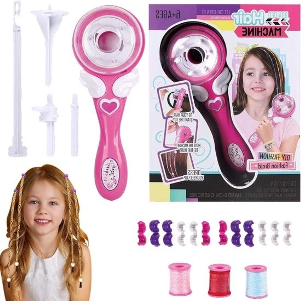 Elektrische Vlechtmachine - Haarvlechter Automatisch - Haar Stijlen - Veiligheidssysteem - 295 x 225 x 8 cm - Niet gespecificeerd