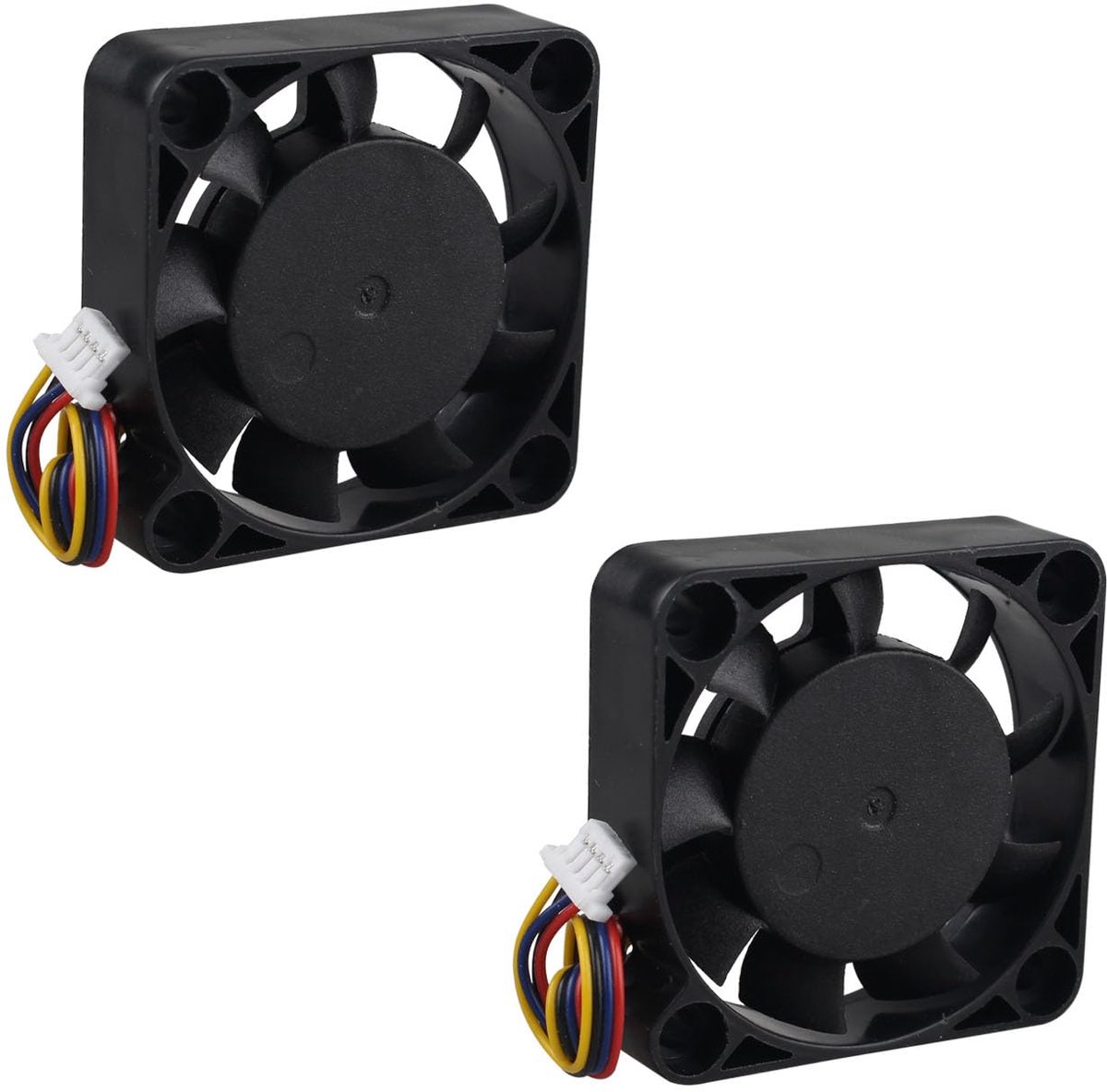 2 stuks 4010 PWM koelventilator, 40 x 40 x 10 mm, snelheidsaanpassing, koellichaam koeler voor Raspberry Pi 5 4 GB/8 GB