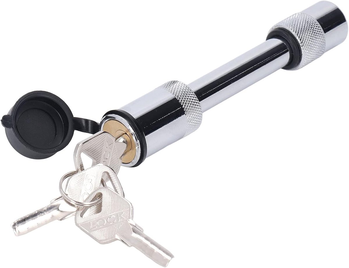 Solidchoice- Trailerlock Heavy Duty - Trekhaakslot - Roestvrij Staal - Verchroomd - Inclusief 3 Sleutels - Bescherming tegen Diefstal