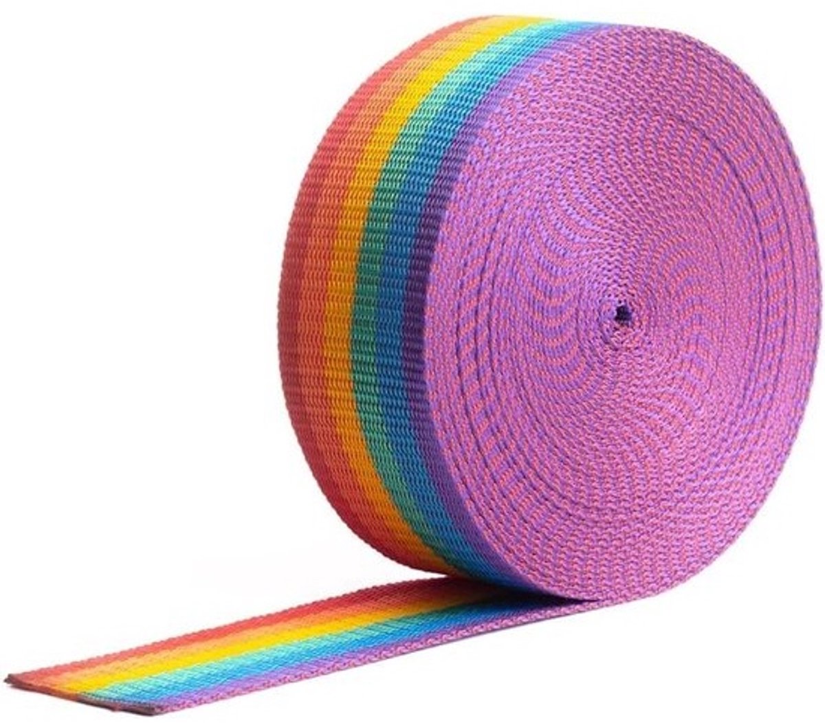 Polypropyleen Singelband - Bagageriem Vrachtband - Bagage Vastzetten - Duurzaam Materiaal - 3 meter - Regenboog