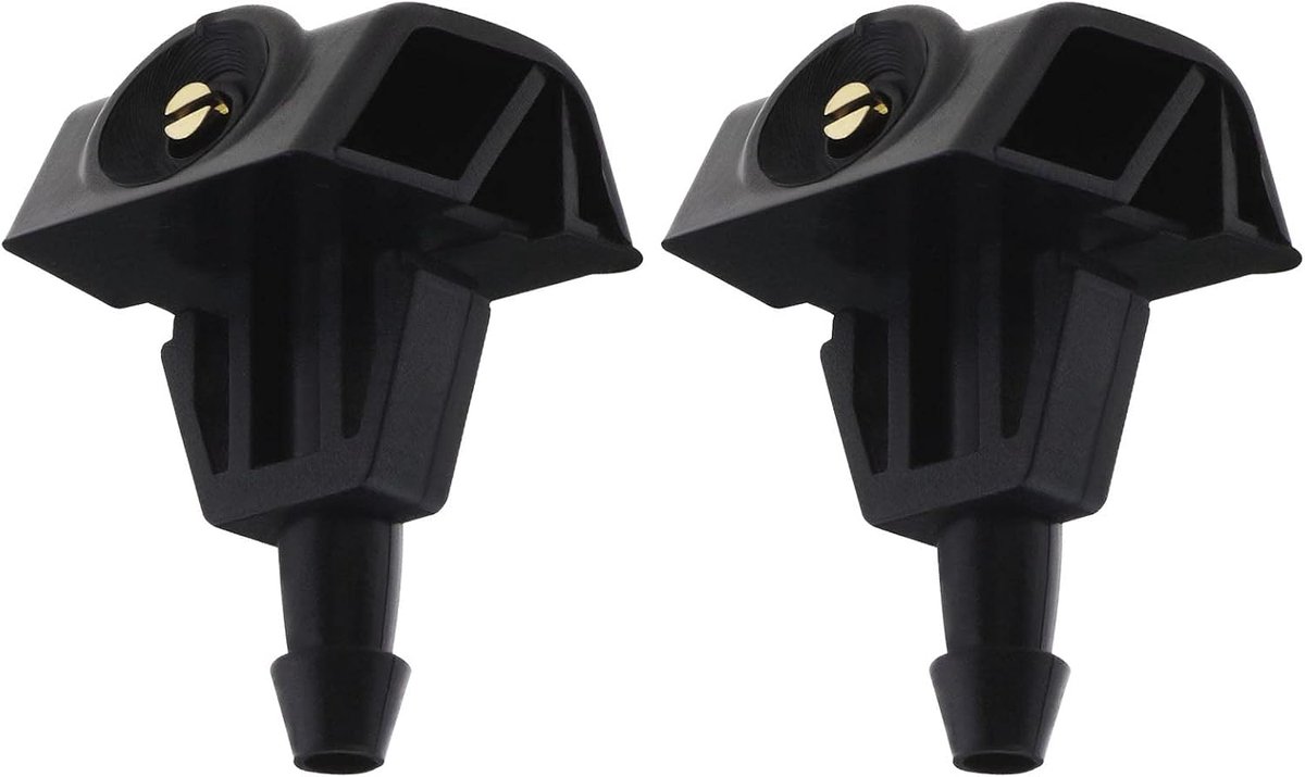 Dailygoods- Ruitensproeier Nozzle Vervanging - 2 Stuks - Compatibel met Nissan Note 2006-2013 - Onderdeelnummer 289329U000 - Plastic Materiaal - Effic