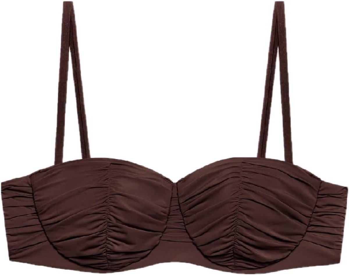 Bikinitop met beugel, licht gevoerd, voor dames, Iconic, denim, effen