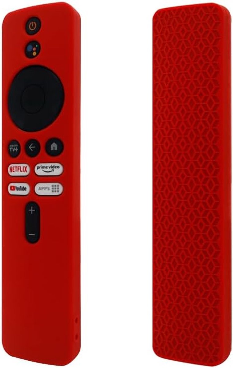 Hoes compatibel met Xiaomi TV Box S 3rd Gen/Xiaomi TV Box 4K 2, beschermt tegen vallen en botsingen, flexibele siliconen afstandsbediening beschermhoes, rood