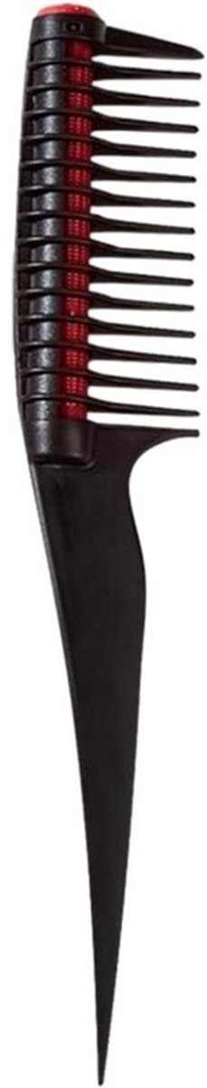 Haarkam met Roller - Stylingkam Haar - Haar Stylen - Brede Tanden - 28 cm - Rozegrijs