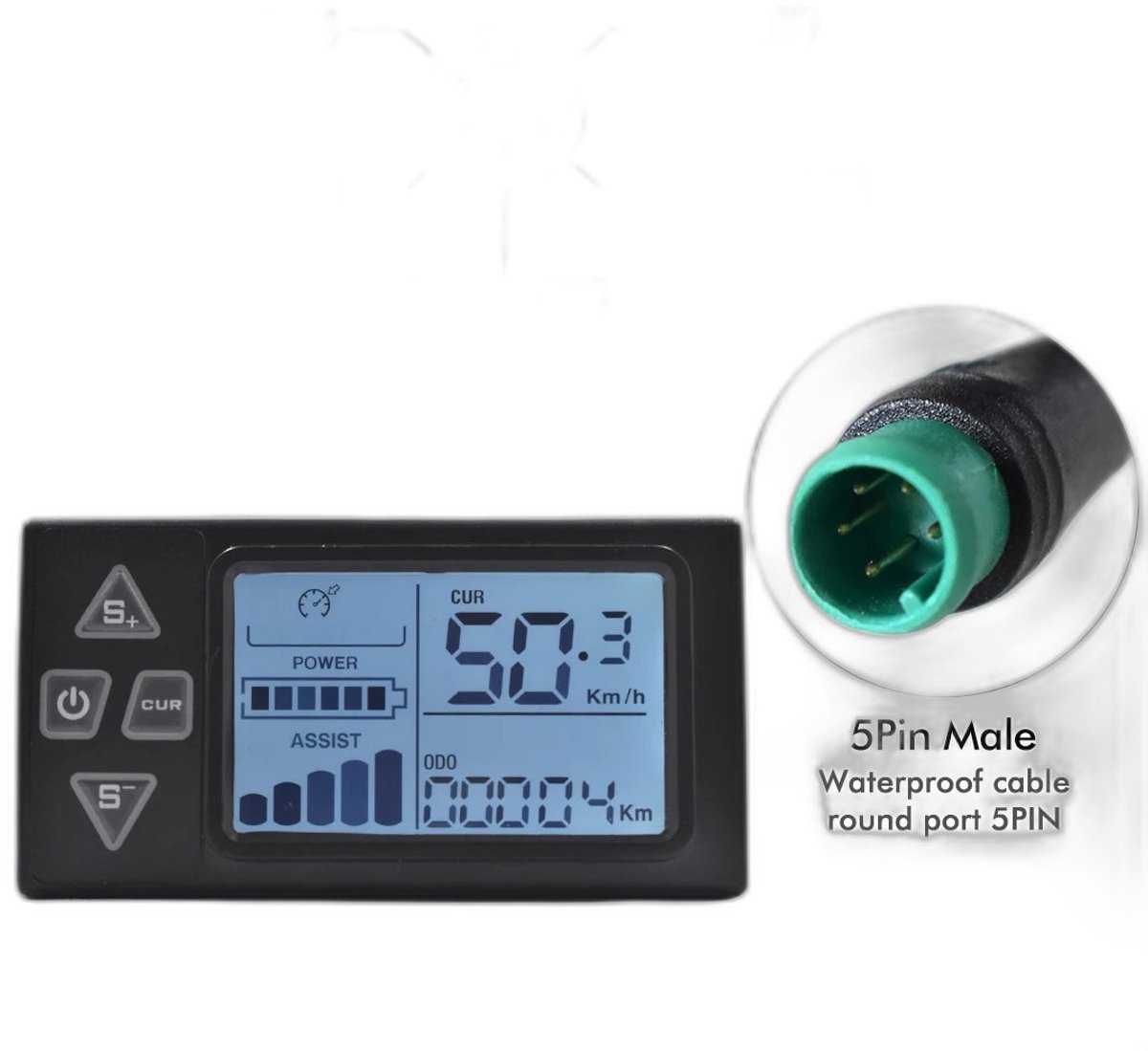 Currero Fatbike Scherm - LCD Display - Schermpje - E-Bike Accessoires - Elektrische Fiets - Dashboard - Snelheidsmeter - Kinderen & Volwassenen