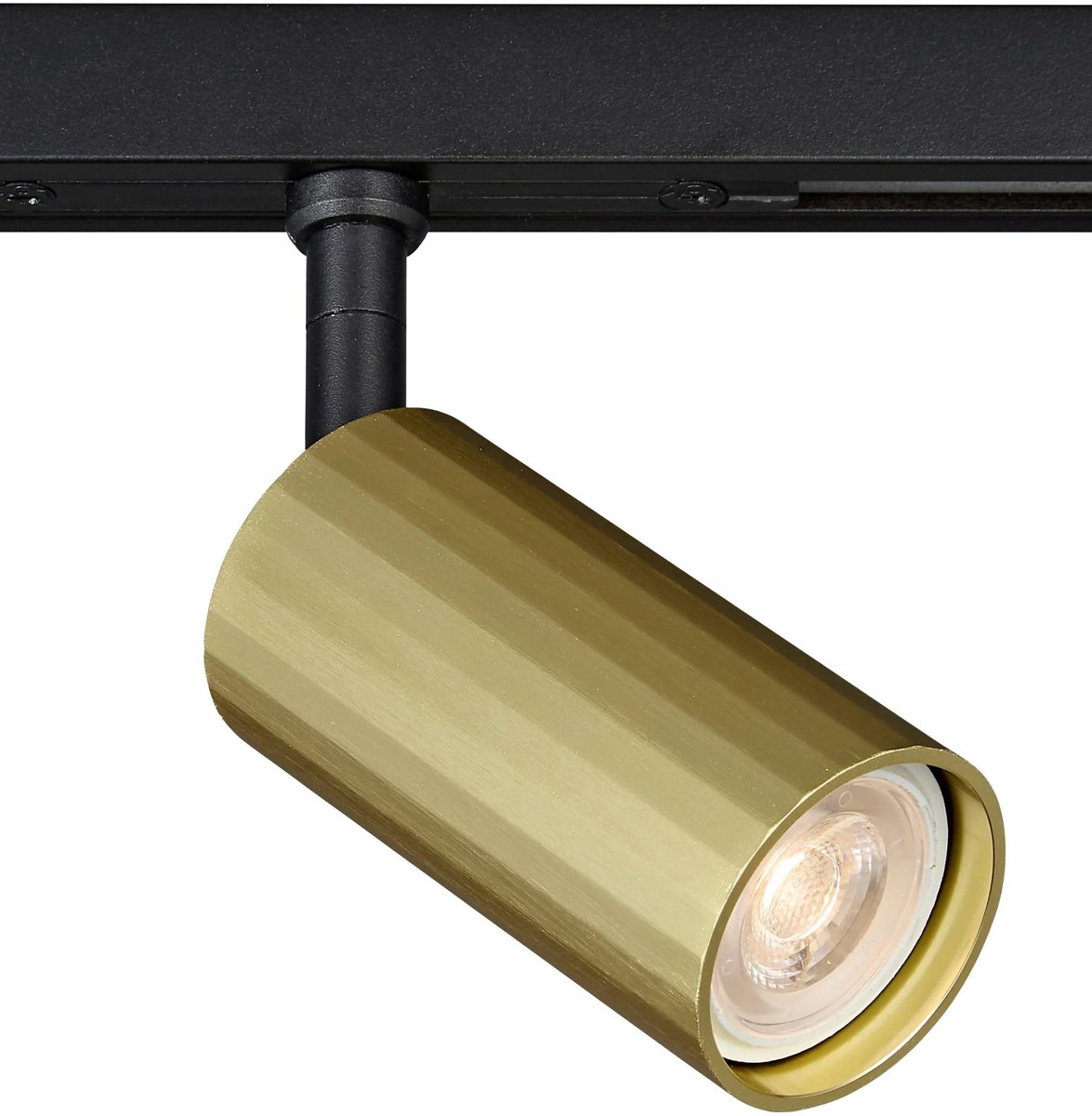 Oryx railspot voor het Fantasia Micro Line railsysteem, zwart/goud aluminium, GU10 fitting, dimbaar en kantelbaar, IP20