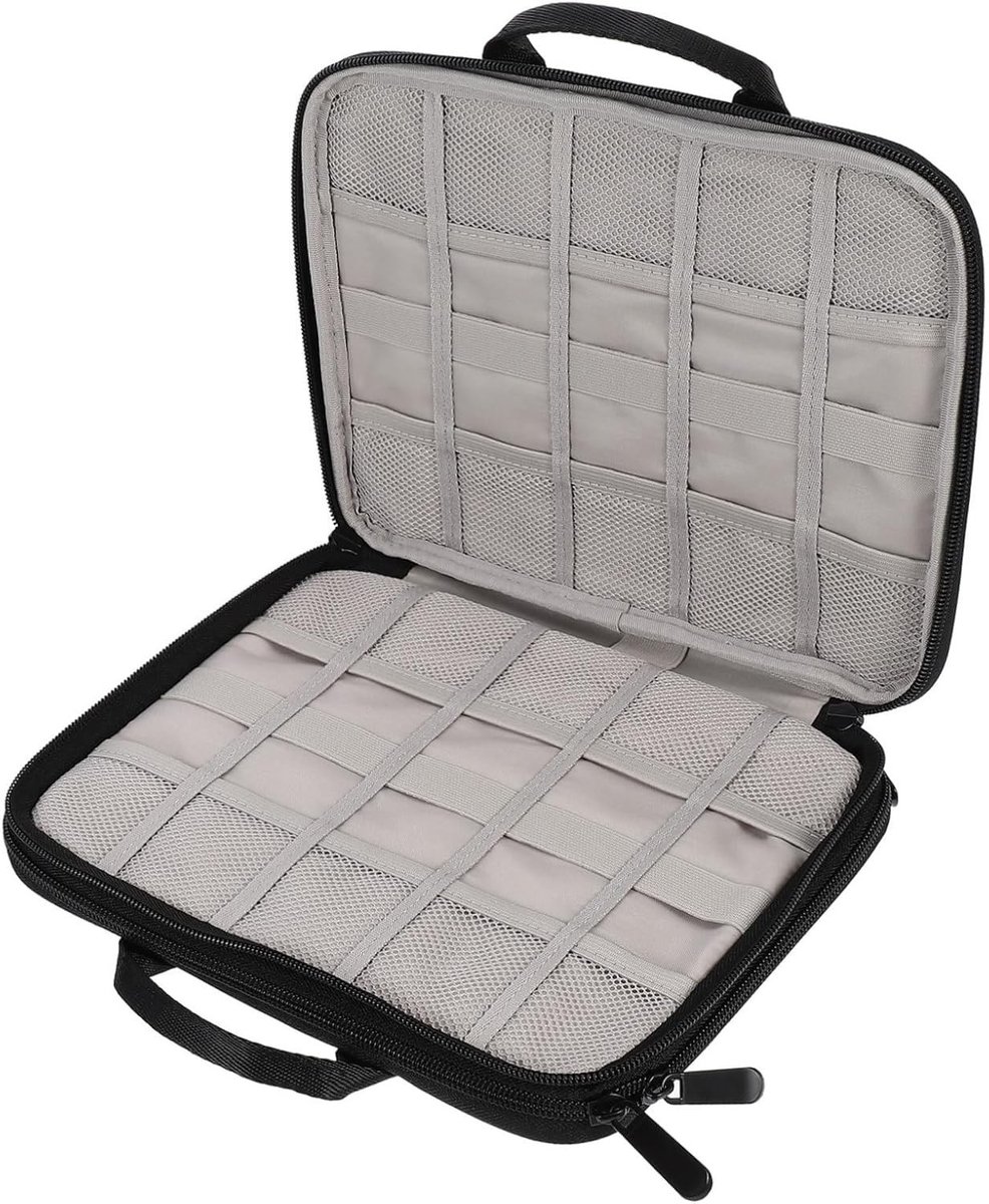 Watch Band Organiser Tas met Dubbele Niveaus voor Slimme Horloge Accessoires, Kabelorganisatie en Reisaccessoires - 24 x 22 x 1,18 Inch Opslagoplossing