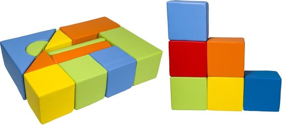 17 stuks gekleurde schuimblokken / foamblokken voor kinderen - mix1 |  bol.com