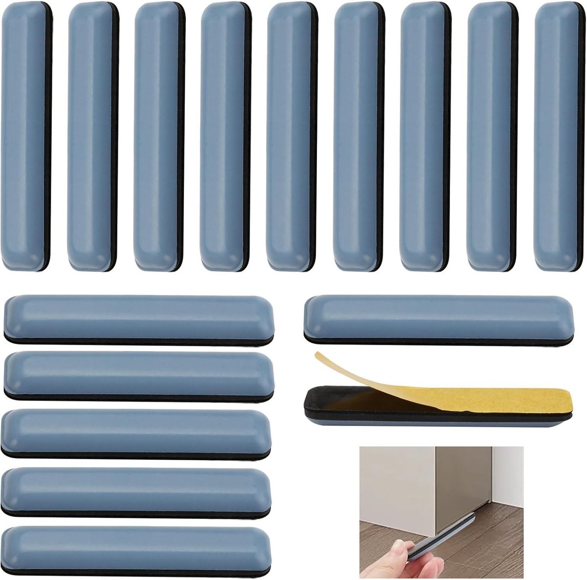 Set van 16 Zelfklevende Teflon Meubelglijders voor Bescherming van Vloeren en Meubels