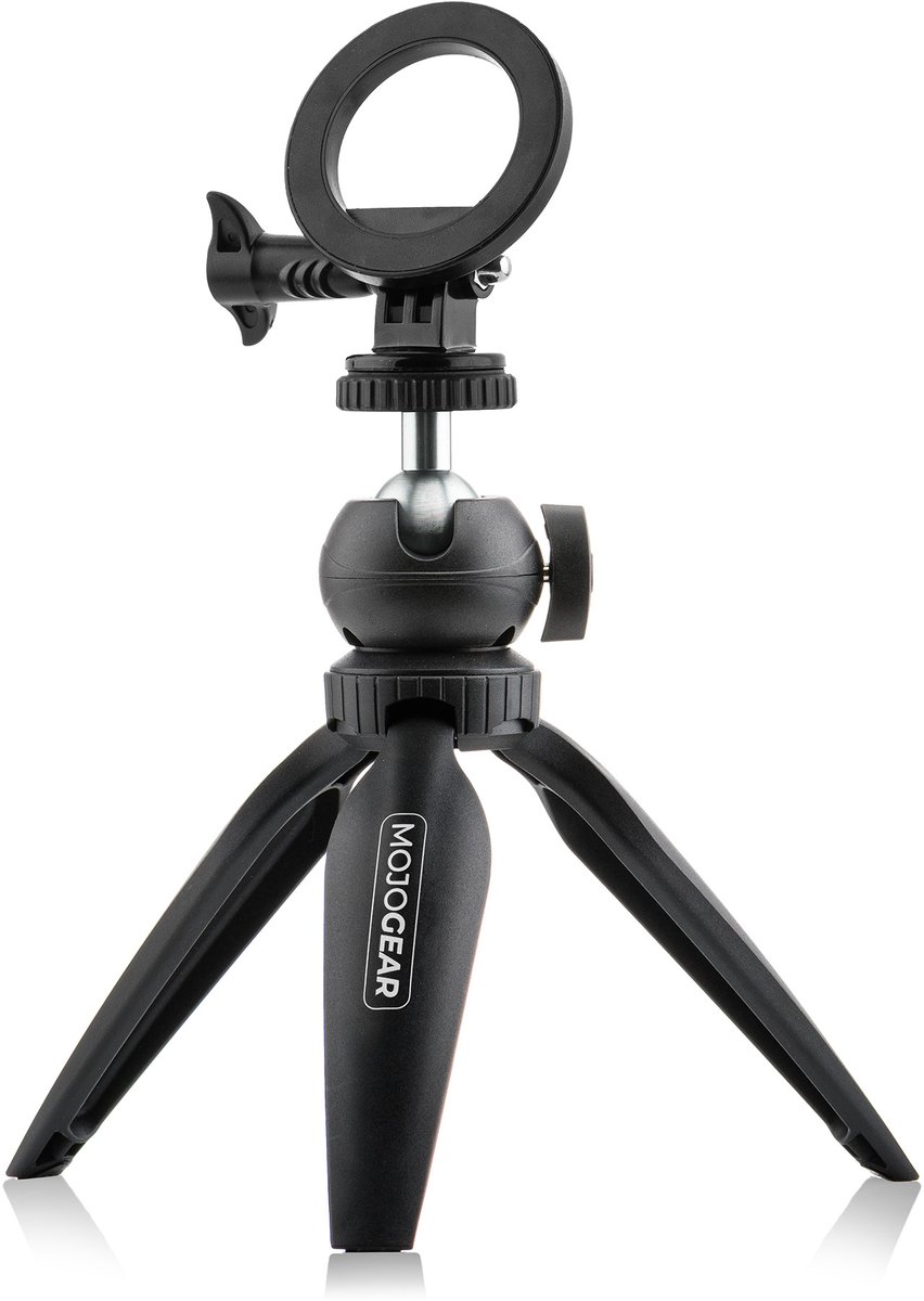 MOJOGEAR vlog KIT mini-statief - MagSafe telefoonhouder - compact en licht - voor vloggen - Zwart