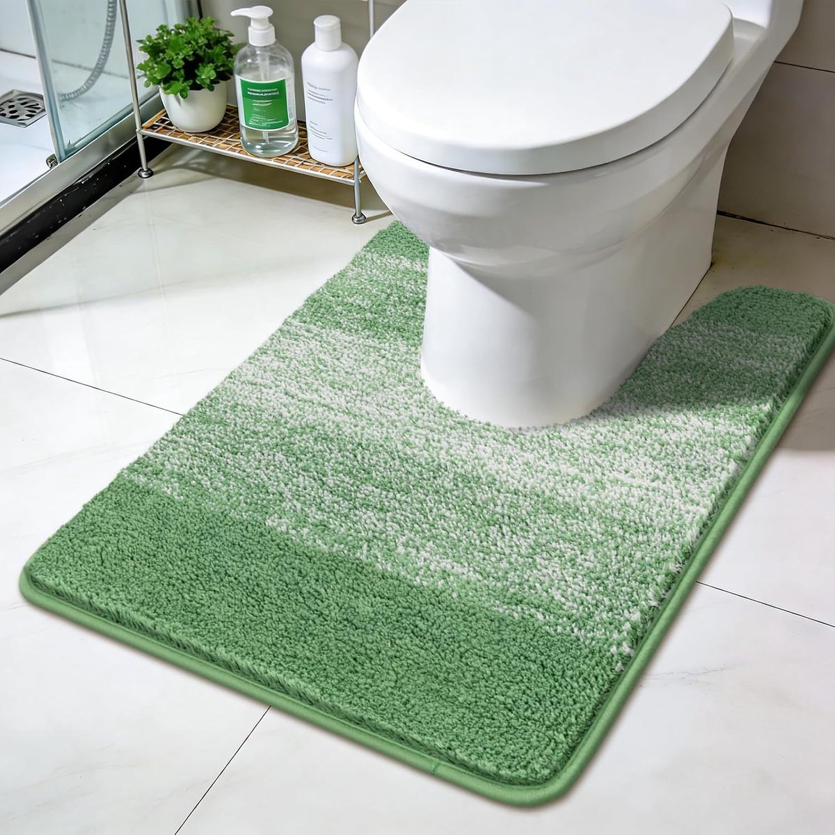Toiletmat - 50 x 60 cm - Met uitsparing - Microvezel - Antislip - Machinewasbaar