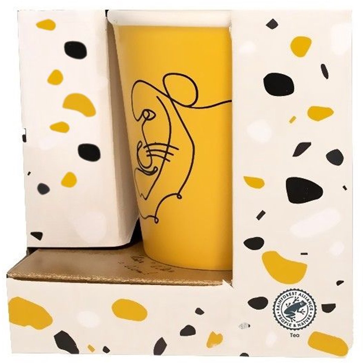 Mok in geschenkverpakking, geel