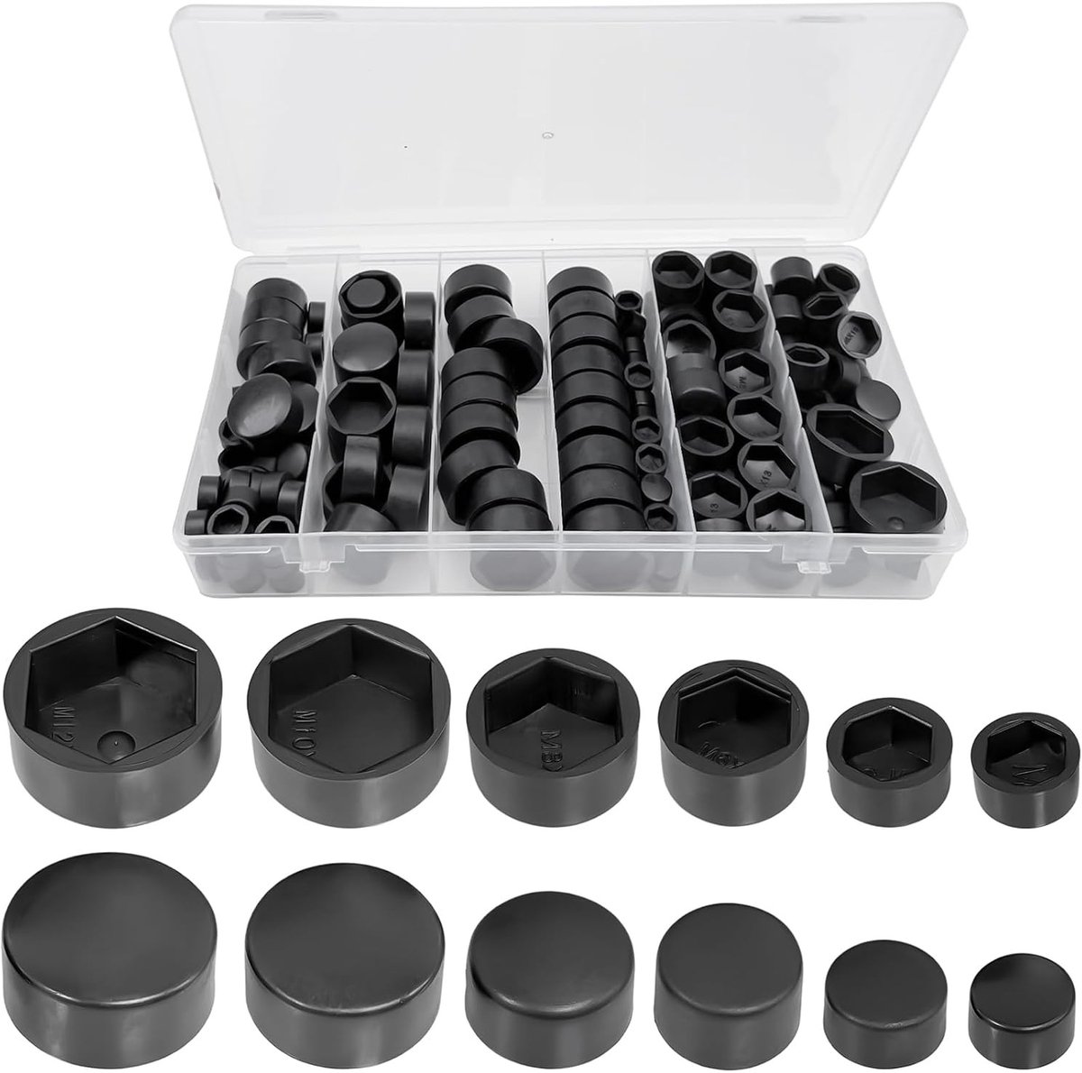Beschermende Doppen voor Schroeven, Set van 150 Stuks voor M4, M5, M6, M8, M10, M12 - Ideaal voor Beveiliging en Onderhoud