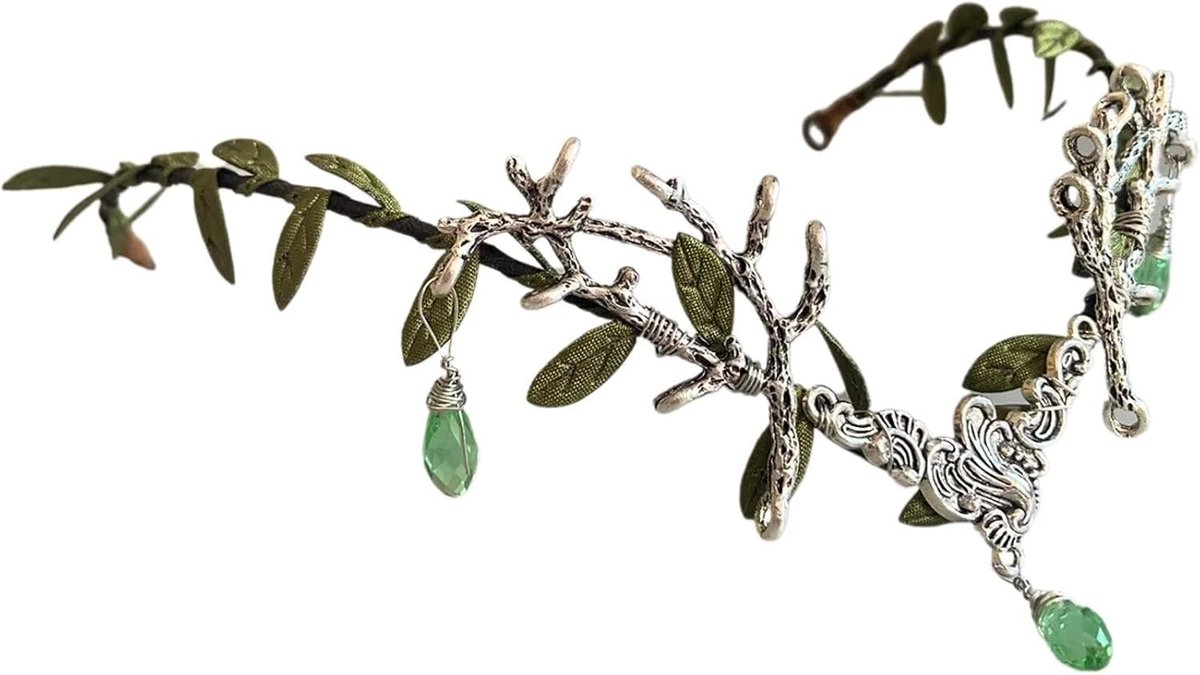 Elfenkroon van Bloemen en Bladeren voor Vrouwen - Middeleeuwse en Renaissance Cosplay Accessoire voor Halloween en Feestjes