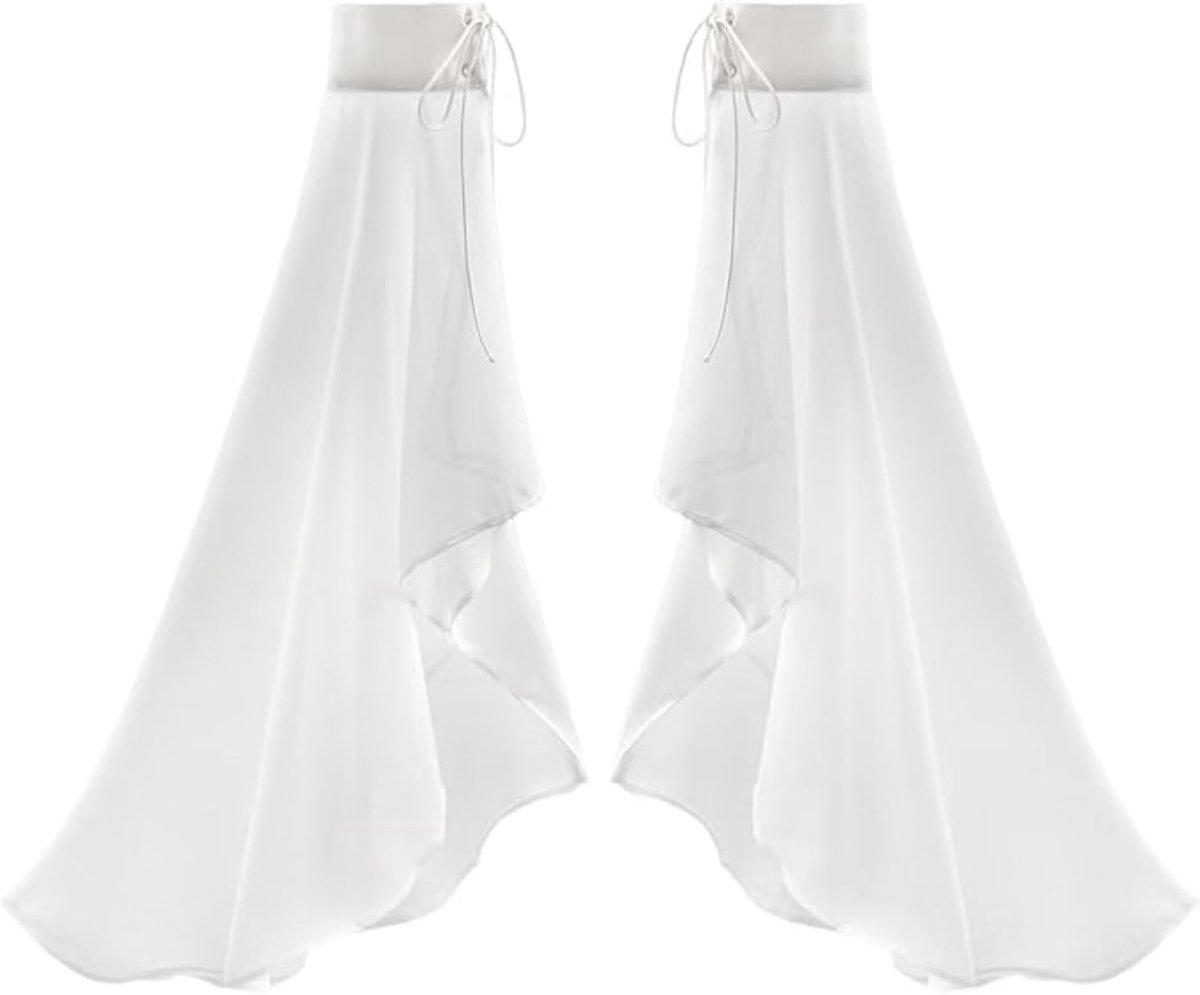 Elegante Lange Tulle Mouwen en Afneembare Chiffon Handschoenen voor een Goth Look