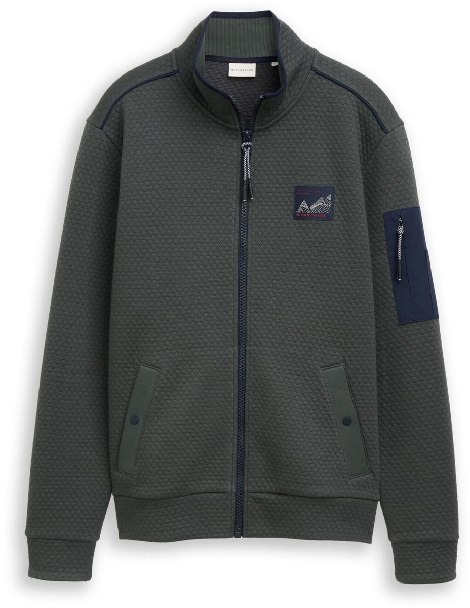 Tom Tailor - Heren vest - Maat S - Mannen - Groen - polyester