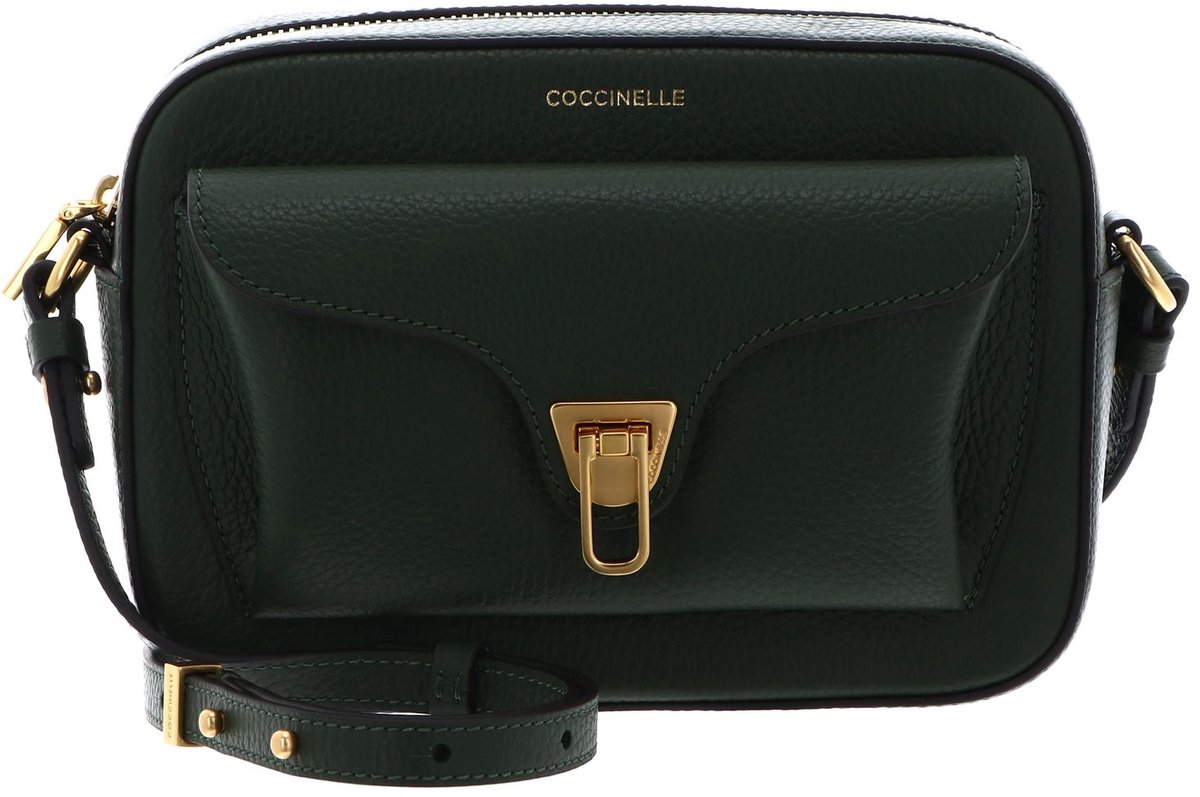 COCCINELLE Leren schoudertas Beat Soft Camera Bag Garden Green groen