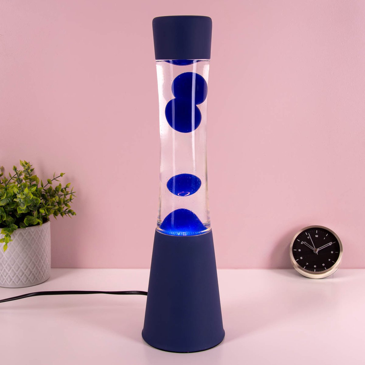 Fisura Grote Design Lavalamp met Blauwe Lava - Blauw