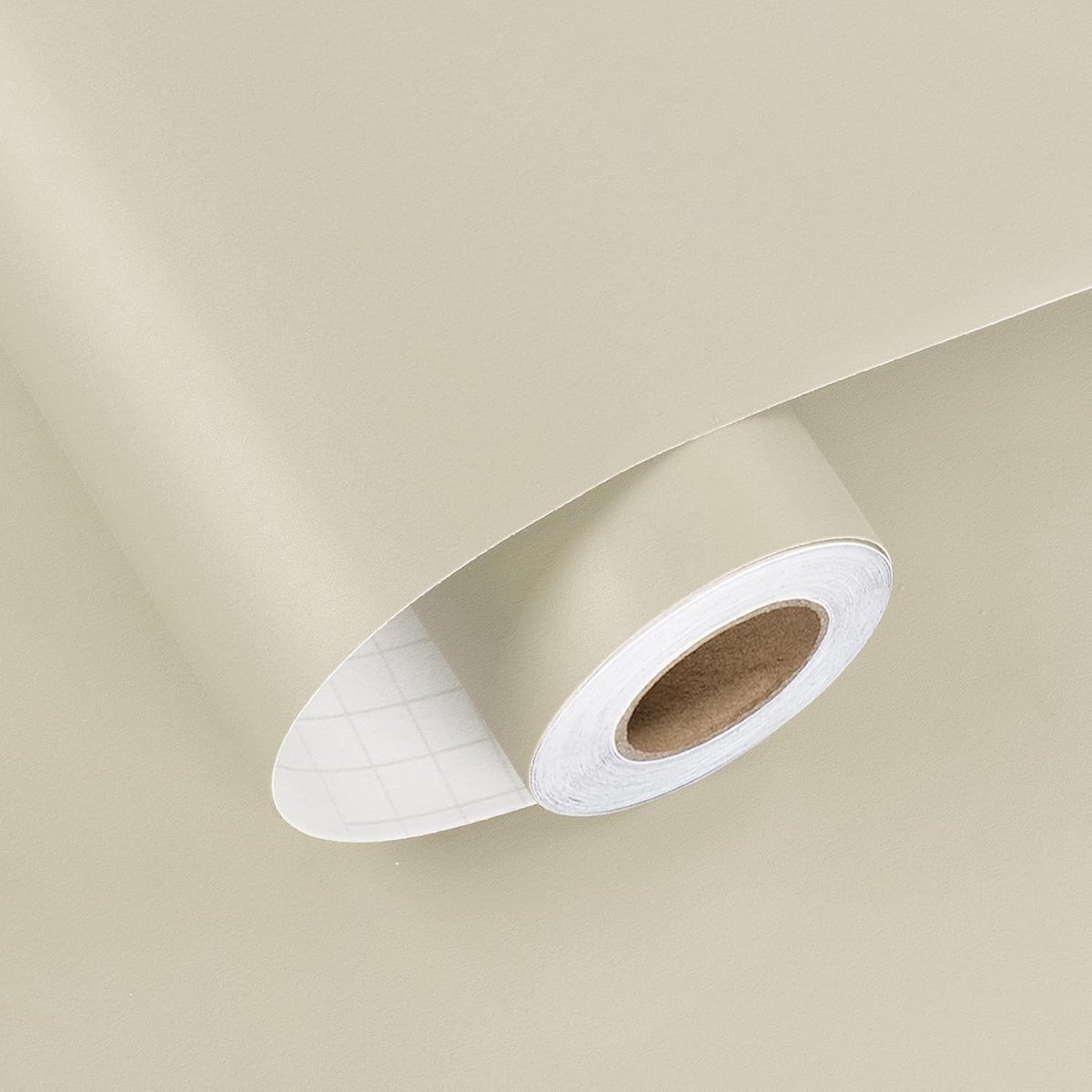 Beige vinylbehang voor woonkamer, zelfklevend wanddecoratie, meubelwrap, kinderkamer, keuken, 40cm x 200cm