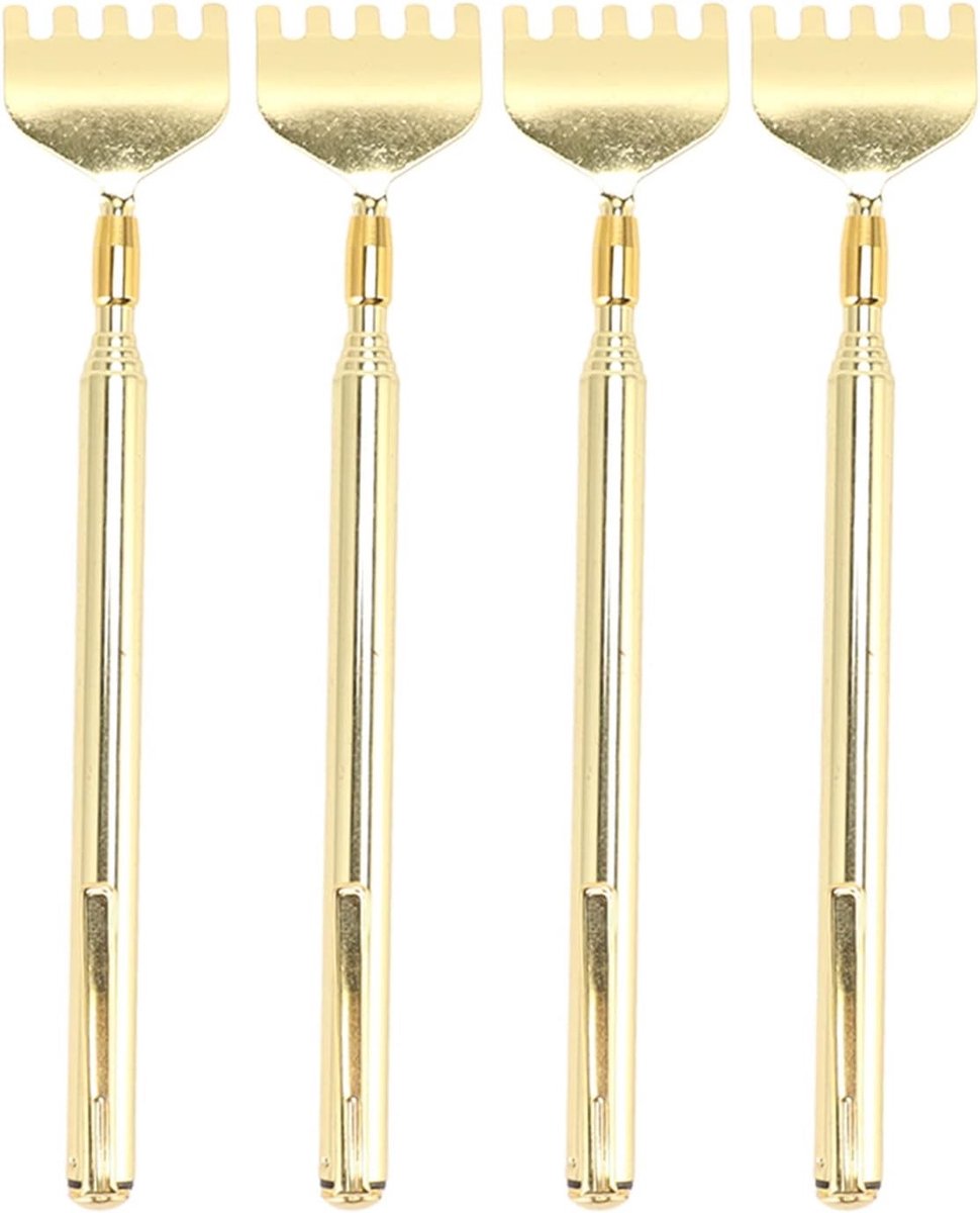 Telescopische Rugkrabber Set - Draagbare RVS Uittrekbare Massager voor Mannen en Vrouwen - 4 Stuks voor Ontspanning en Verzorging