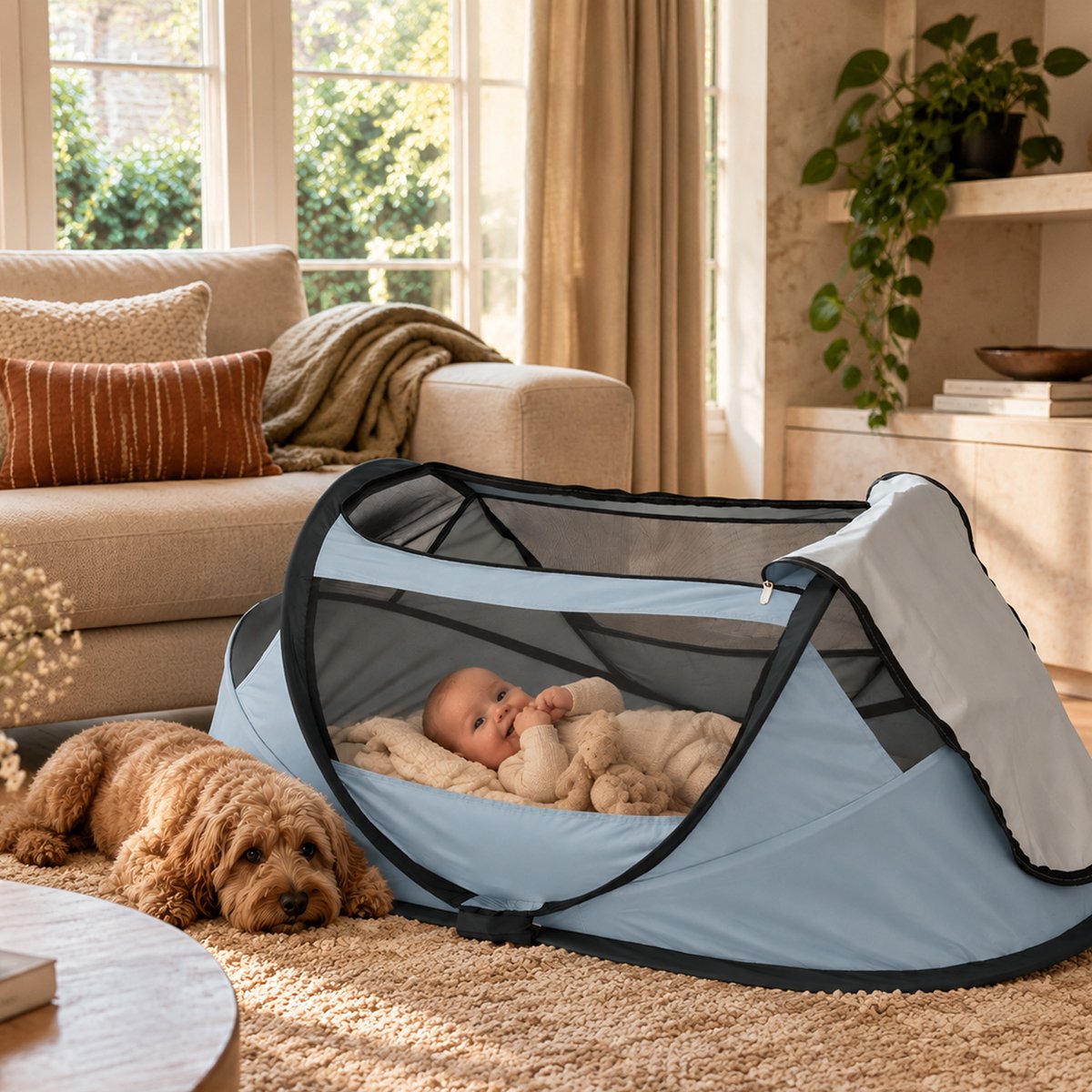 Deryan BabyBox Campingbedje - baby tentje - Blue – foto 4