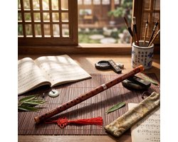 Traditionele Bamboefluit in C-sleutel, Dizi voor Beginners, Lichtgewicht en Draagbaar Muziekinstrument met Chinese Knoop
