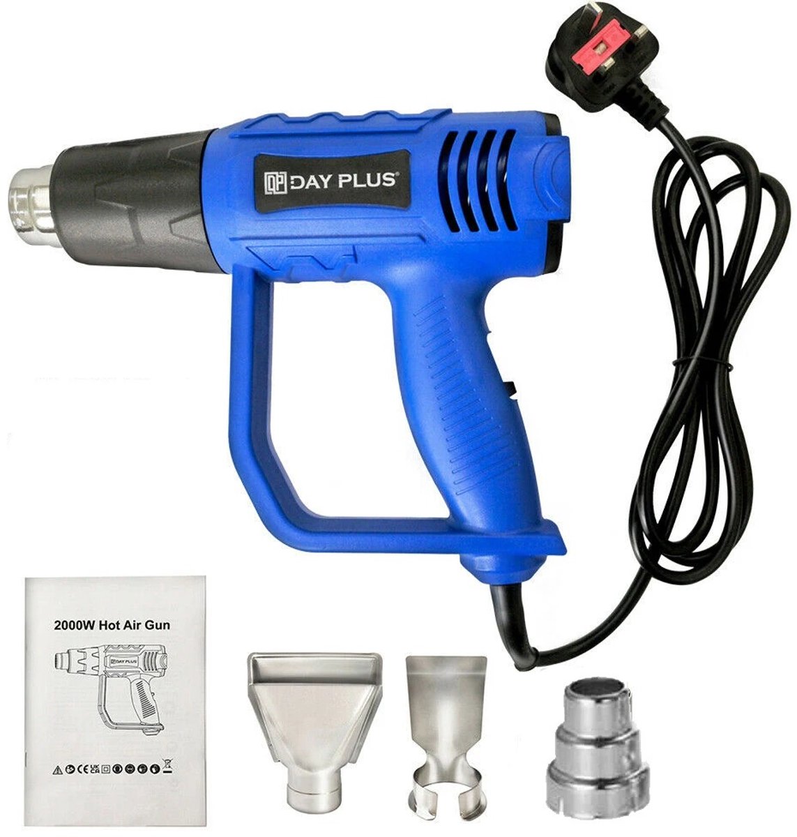 Zerova Heteluchtpistool met 2 Temperatuurstanden - Heat Gun Pro met LCD Scherm - Hittepistool - Heteluchtpistool - 2000W - Rood