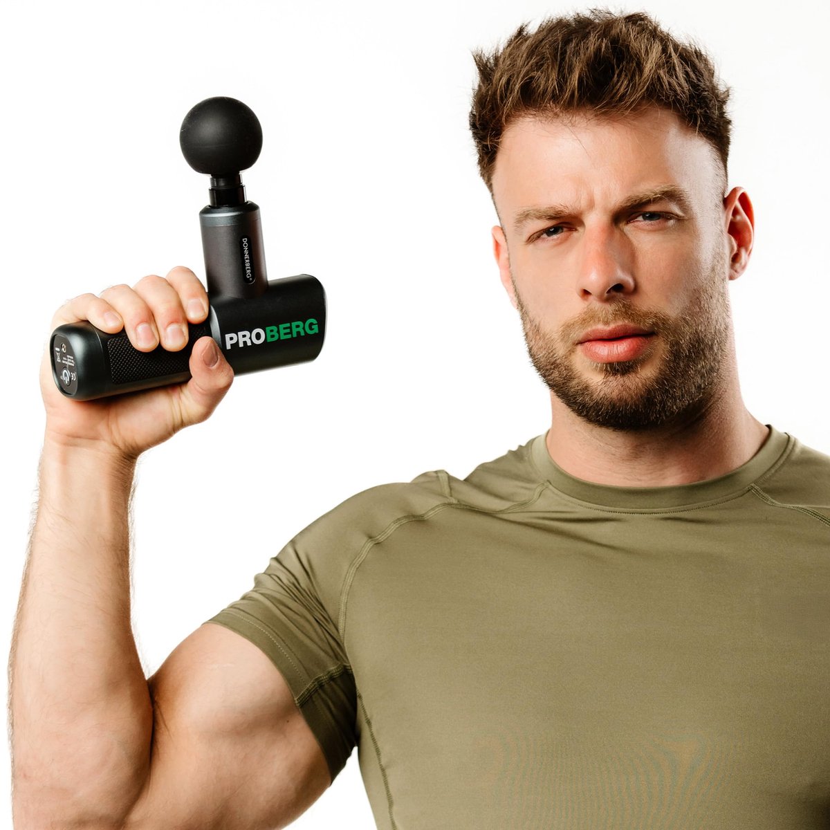 DONNERBERG® PROBERG 2025 – NUR VOOR DE STERKSTE: 12 mm amplitude krachtige massagepistool met 24 kg druk, 3500 mAh - ShopVlot