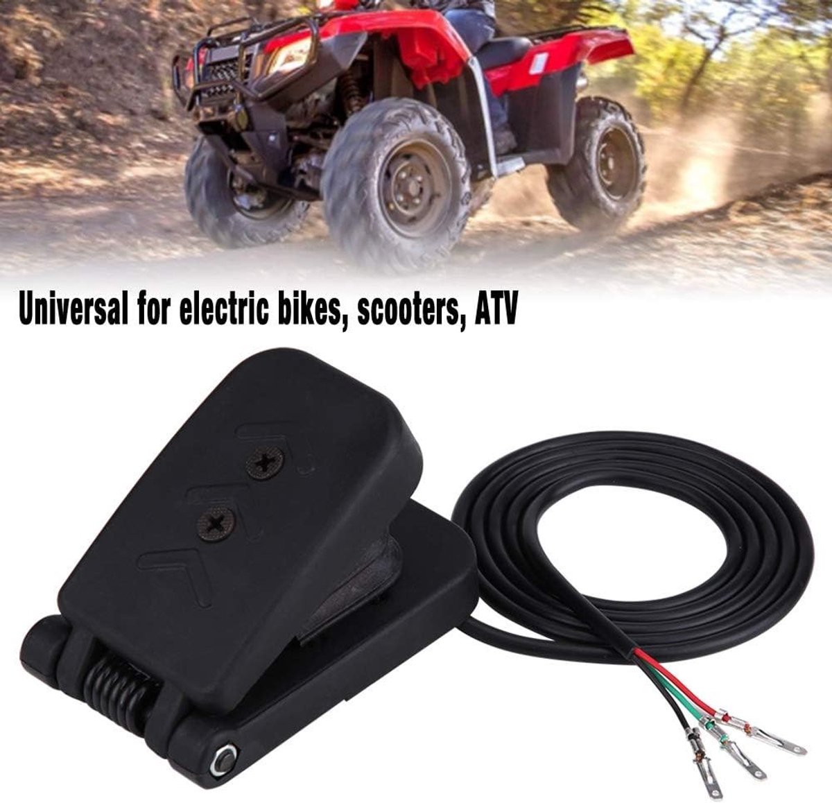 Elektrische Go-Kart Pedalen en Gasregeling voor 12V/24V UTV's met 3-Pins Motorcontroller en Remfunctie