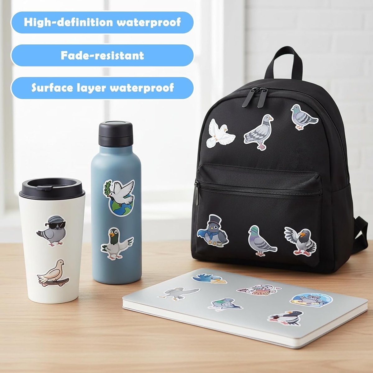 Set van 126 Waterdichte Vinyl Stickers voor Kinderen, Perfect voor Snowboarden, Motorfietsen en Flessen