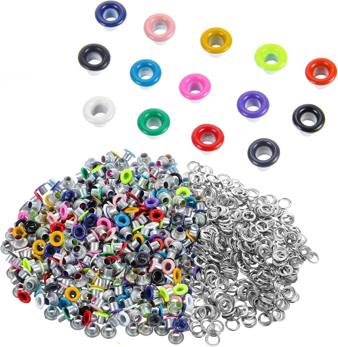 400 Stuks Eyelets voor Papierknutselprojecten - Kleine Messing Grommets voor Canvas, Kleding en Leer, Ideaal voor Herstel en Creatieve Toepassingen
