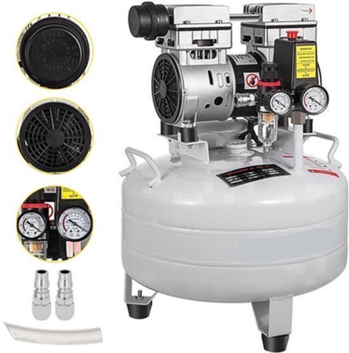 Luchtcompressor – Olievrij – Stil – Compact – Draagbaar – 30 Liter Tank – 850W Krachtige Motor
