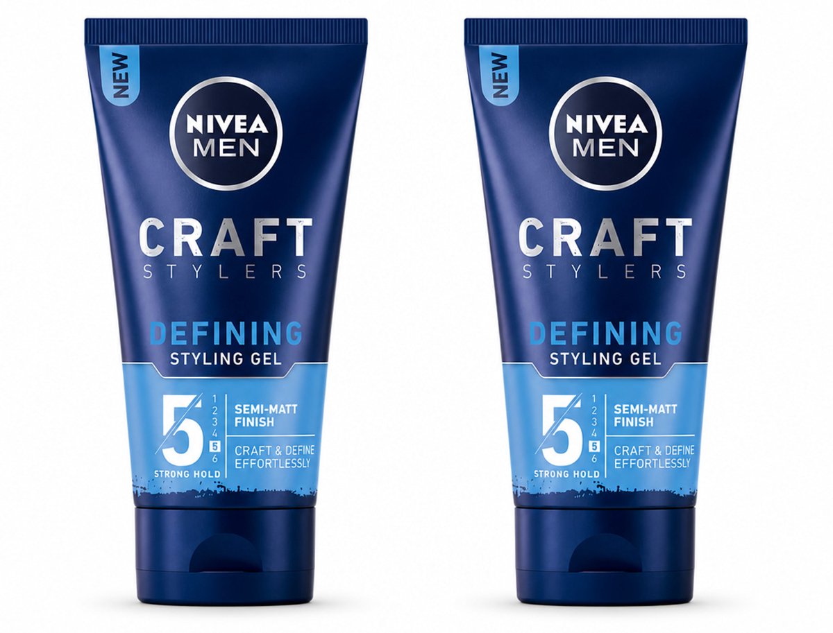 2 x NIVEA MEN - Styling Gel - Matte Finish - 150 ml - Bulkverpakking - 2 stuks