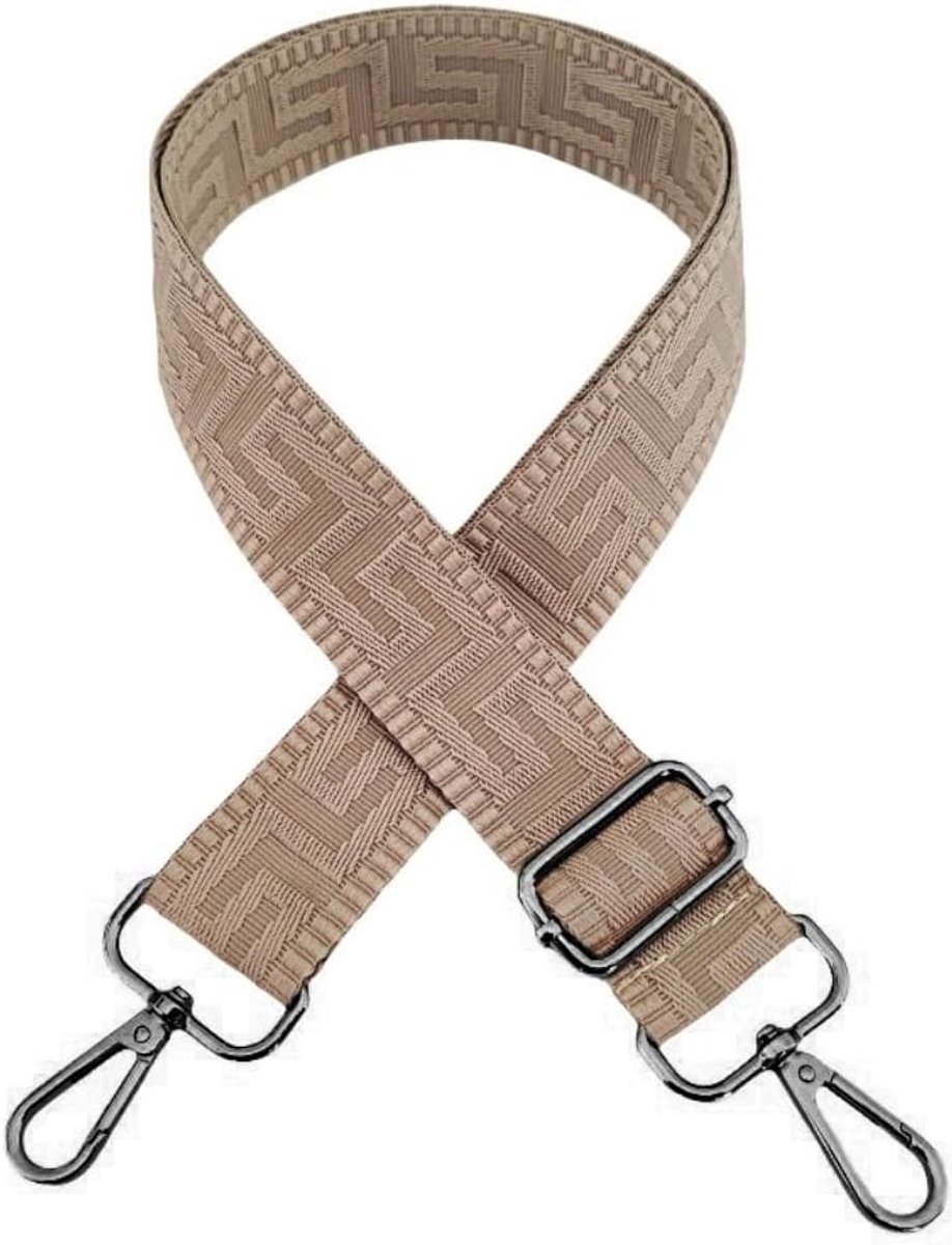 Kleurvolle schouderriem van 3.8 cm breed, verstelbaar van 75-130 cm, ideaal voor handtassen en DIY-projecten, trendy labyrintdesign