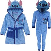 Lilo & Stitch kledingset blauw maat 122/128; badjas en onesie
