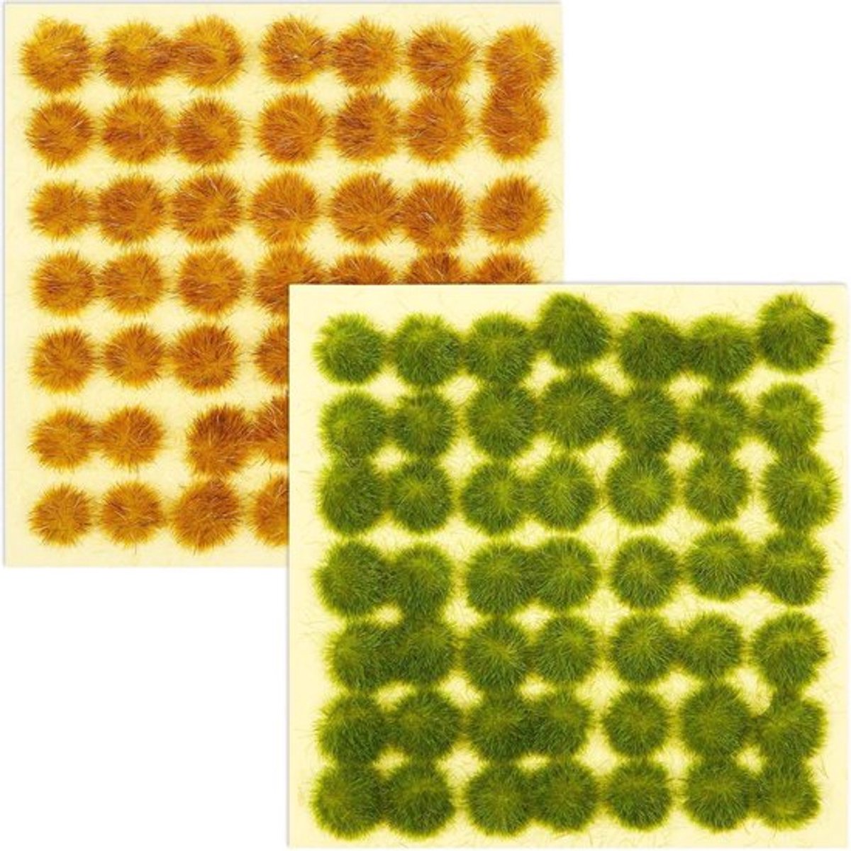 Allecto - 98 Stuks Statische Gras Tuft - Zelfklevend Kunstgras voor Modelspoor