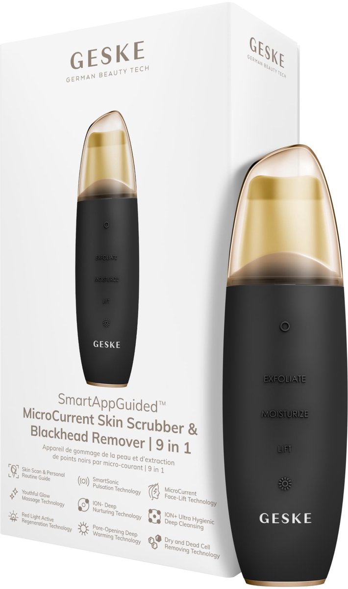 Gezichtsreiniger – 9-in-1 – Mee-eterverwijderaar – Microcurrent – SmartSonic Pulsaties – Poriënreiniging
