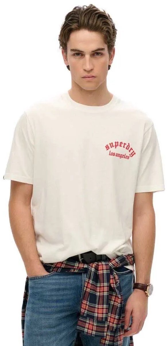 Superdry Neo Trad Tattoo Loose T-shirt Met Korte Mouwen L Man Wit