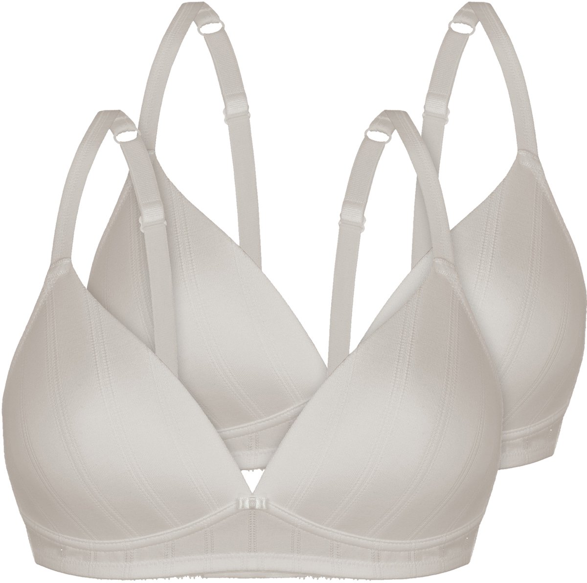 2-pack Zachte bh Inzetstuk Natural Stripe
