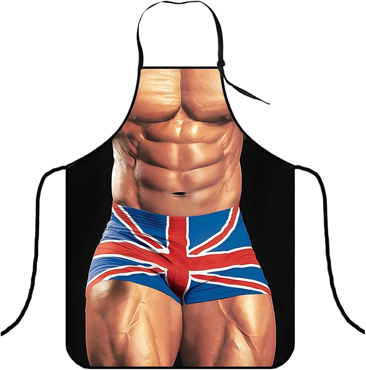 Sexy Muscle Schort voor Mannen - Waterdicht, Verstelbaar en Humoristisch BBQ Schort voor Koken en Grillen
