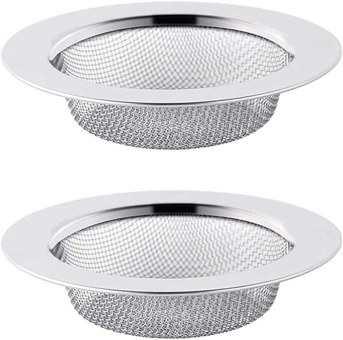 RVS Afvoerfilter Set van 2, Badkamer Haarfilter en Keukenafvoerfilter voor Effectieve Waterafvoer